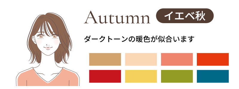 オータム(イエベ秋)タイプの似合う色