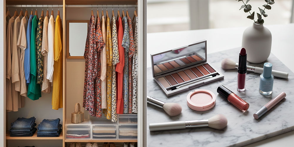 パーソナルカラー診断前にはお手持ちの洋服・コスメを整理する