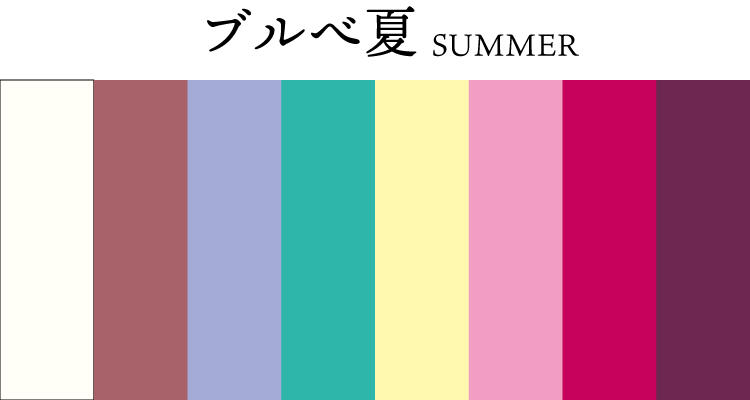 ブルべ夏・サマータイプ カラーグループ